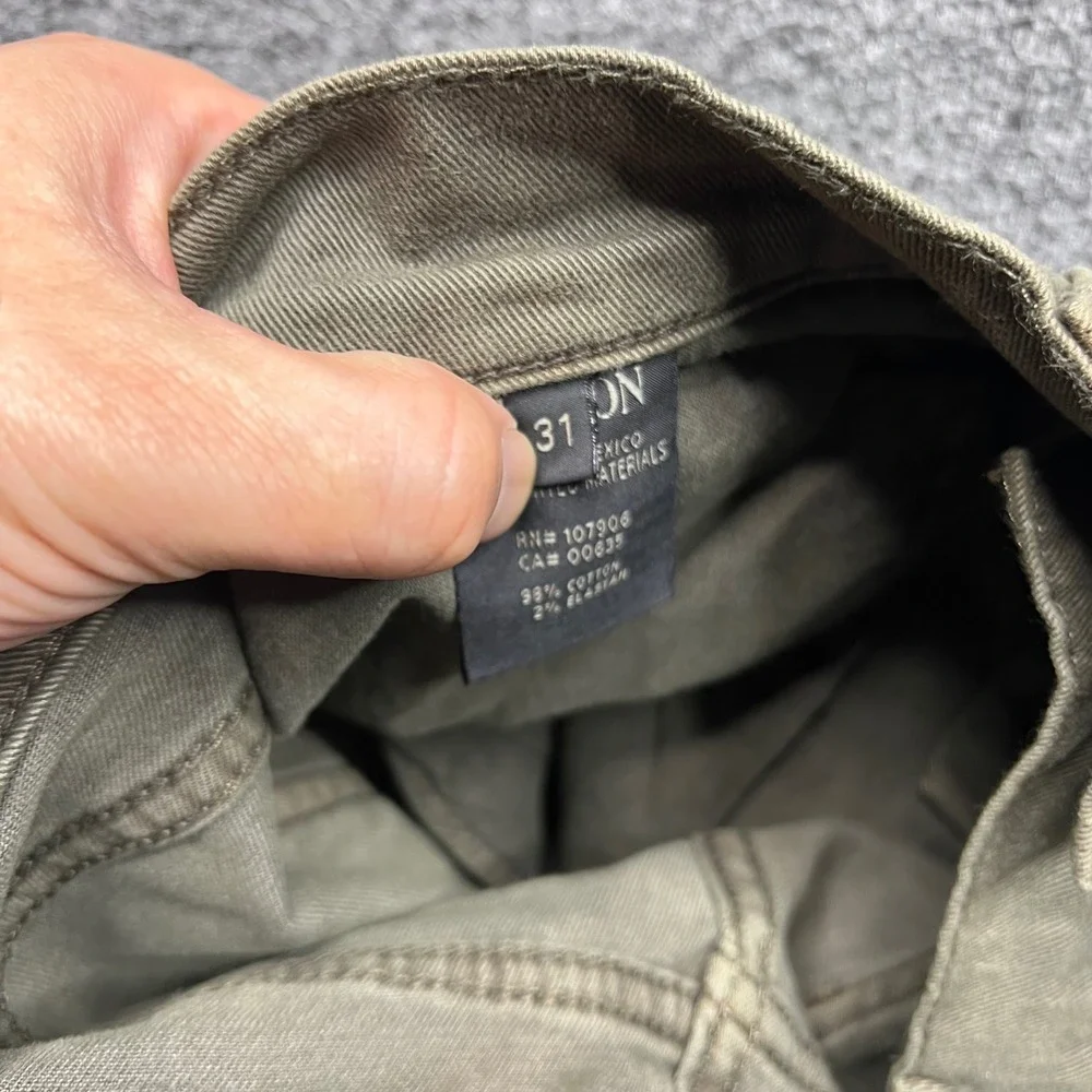 Hudson Pants Mens 31 Olive Green Fits 31x33 Blake Slim Ares M275DLE Button Fly‎